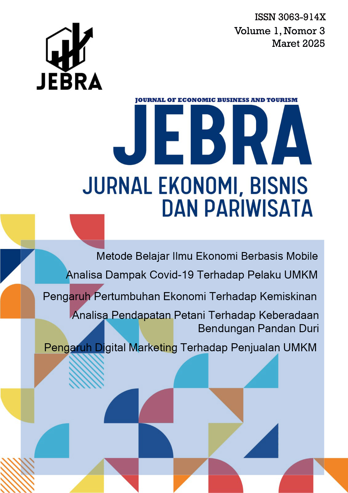 					View Vol. 1 No. 3 (2025): JEBRA : Journal of Economic, Bussines and Tourism
				